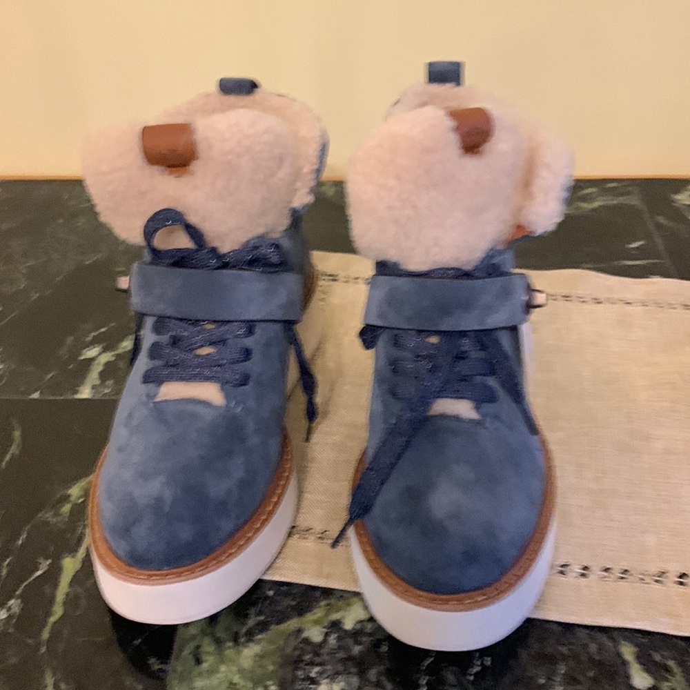 Coach Urban Hiker Suede Shearling-Lined Boot